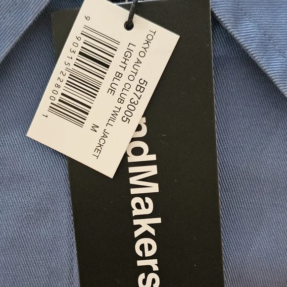 IKIGAI Authentic Brand Tokyo Japan Auto Club Blue Twill Jacket Men Size Medium - Picture 4 of 7